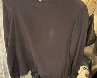 Black Valentino Blouse Buttons up the back