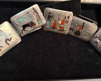 Robert Becenti Sterling Storyteller Belt