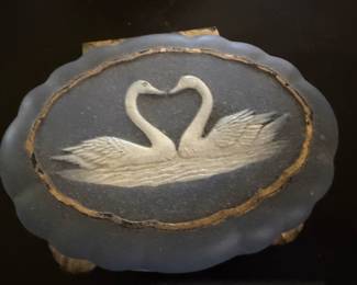 Vintage Sanko Swan jewelry box