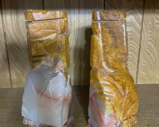 Vintage Onyx Bookends 