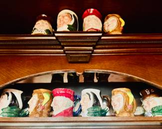 Large collection of Toby mugs