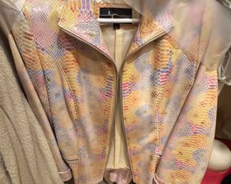 Bright embossed leather