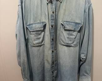 Mens blue jean shirt