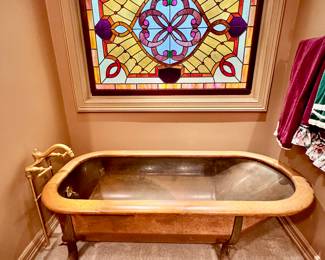 Imagine soaking in this grand tub