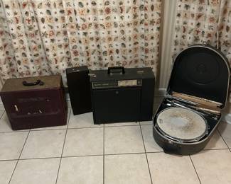 Record players and drum 