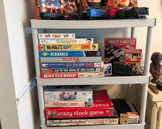 Vintage Board Games , Lionel Train , Vintage Halloween costumes with box . 