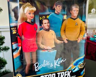 Selection of vintage themed Barbie dolls...