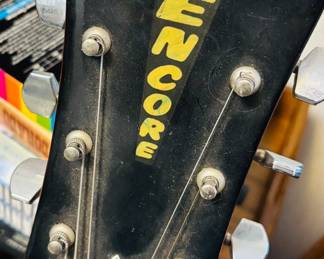 Vintage "Encore" electric guitar w/amplifier (detail)...