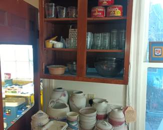 More pottery and glassware.