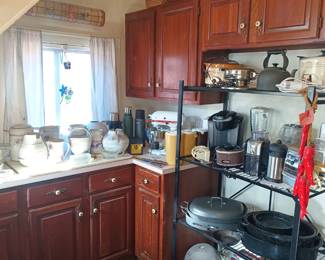 More pottery, Kitchen-aid mixer and kitchen appliances