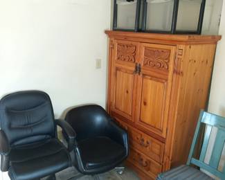 Armoire and old chairs