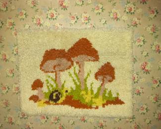 Latch - hook mushroom art