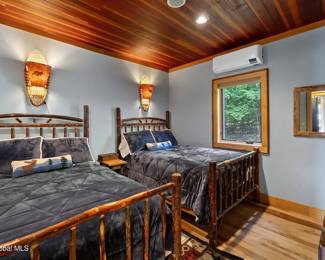 Two full-size hickory beds.