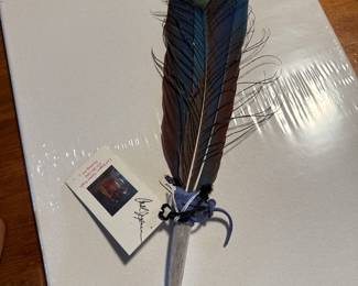 Smudging feather for ceremonial use