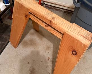 Wooden saw horses 