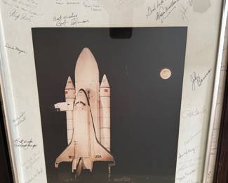 Photos of Space Shuttle Columbia, signed by engineers & astronauts 