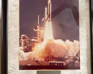 Photos of Space Shuttle Columbia, signed by engineers & astronauts 