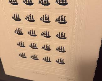 Relief print, signed & numbered 