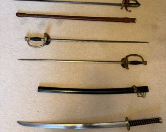 Military swords, British & American 