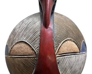 Handcarved Wood Decorative African Ceremonial Mask