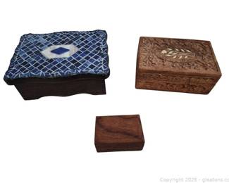 Wood Trinket Boxes