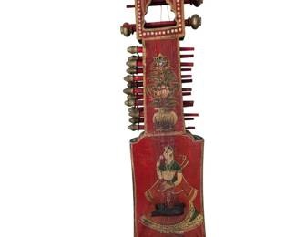 Antique Hand Painted Sindhi Sarangi a Traditional Rajasthani Instrument