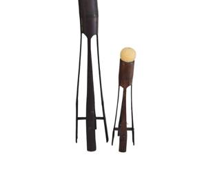 Pair of Vintage Bamboo Candle Holders