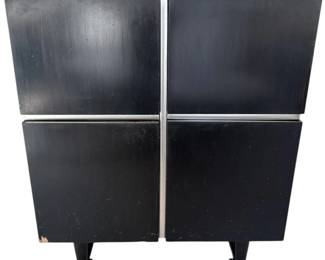 Vintage 10 Drawer Black Painted Dresser