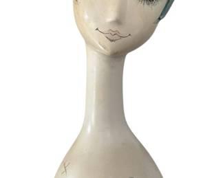 Vintage Art Deco Mannequin Head Bust Long Neck