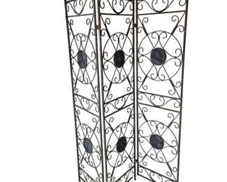 3 Panel Wrought Iron Room Divider