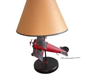 Red Bi Plane Table Lamp