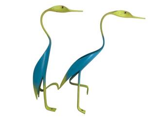 Two Tone Heron PVC Pipe Yard Decor