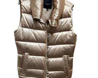 Talbots Down Puffer Vest in a Metallic Gold Color