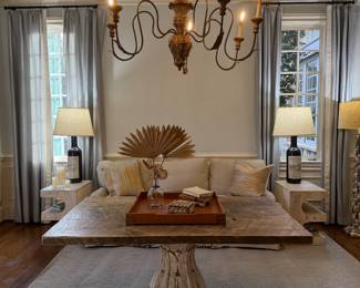 Antique French entry or dining table