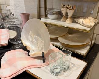 Unique shell serving plates