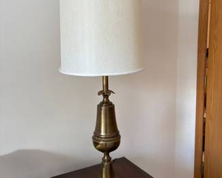 Large Mid-Century Brass Lamp