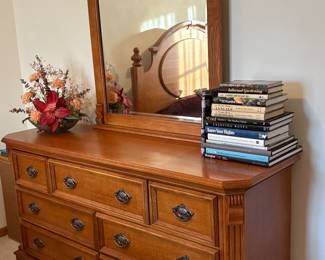 Bassett Dresser with Ornate Mirror 