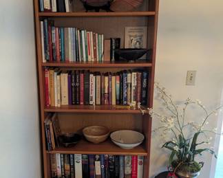 MCM style book case with Japanese ceramics and books!