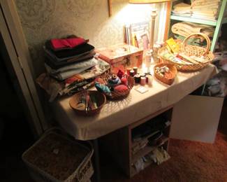 Sewing notions : thread, needles, fabric, books!