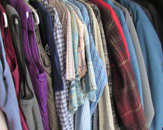 Men's clothing jackets, shirts and t-shirts!