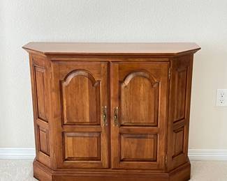  Vintage Mid-Century Wood Side Cabinet 36" x 12" x 30"H