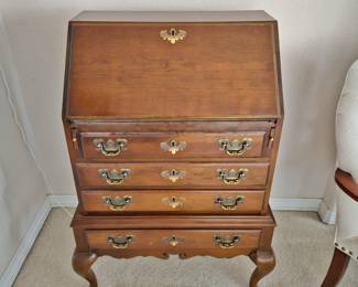  Antique Secretary Desk - With Original key to lock