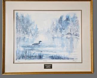 Bruce Dall “The Loon” Signed Limited Edition Print 69/350 Royal Collector’s Framed