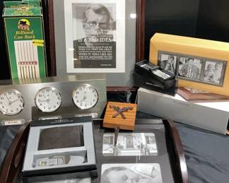 Photo Frames, Time Zone Clock , Wallet, Billiard Cue Rack 