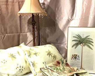 Tropical Pillows, Island Palm Table Runners, Canapy Curtain Panels, Wall Decor More