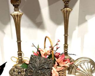 Pair Of Berman Lamps And Assorted Decor