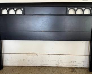 Black Painted Wood Headboard, Full size 