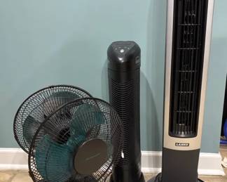 Lasko Windcurve Platnum Osc Fan, Envion Ionic Air Purifier, 2 Lakewood Osc Desk Fans