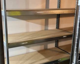2 Metal Plywood Shelving Units