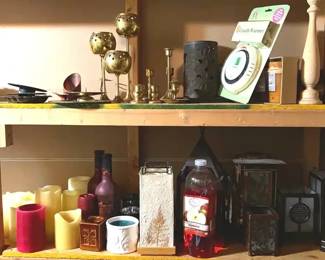 Assorted Candles, Candle Holders, Electric Candles, And More